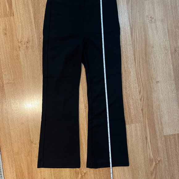 Ecru High Waist Stretch Cropped Flare Pants - Picture 7 of 7